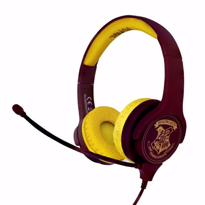 Picture of OTL OTL Harry Potter Hogwarts Interactive Headphones with Boom Microphone in Red/Yellow