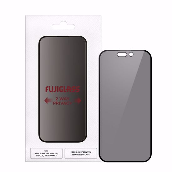 Picture of Fujiglass Fujiglass Screen Protector Privacy Full Screen for iPhone 16 Plus/ 15 Plus/ 14 Pro Max